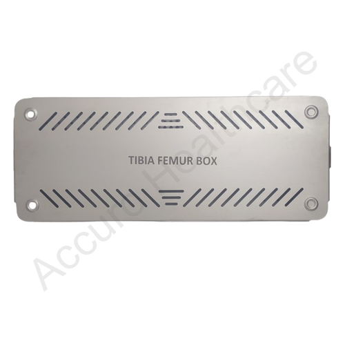 premium tibia femur instrument sterilization box – stainless steel orthopedic storage case