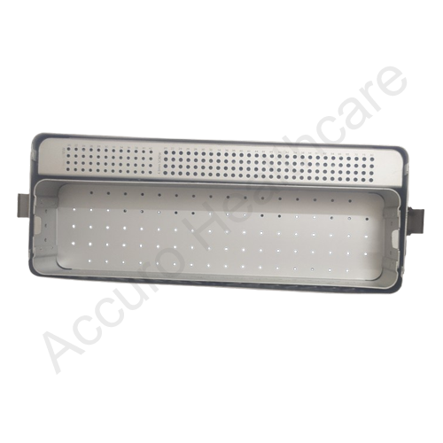 premium tibia femur instrument sterilization box – stainless steel orthopedic storage case